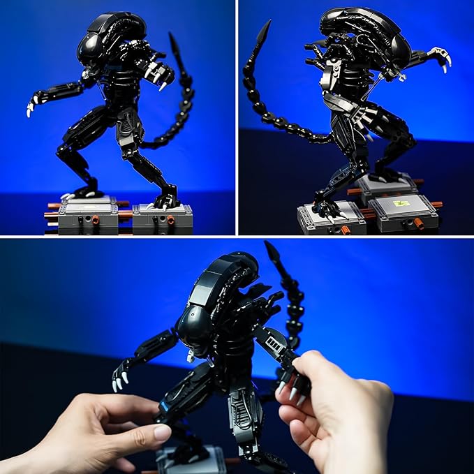 Xenomorph Action Figure Building Kit Compatible with Lego Sets for for AdultsHorror Halloween Toys for Boys 8-1214 Years Up 616 pcs