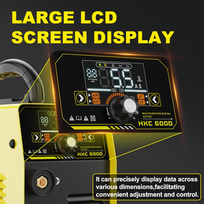 60A Plasma Cutter,110V/220V Dual Voltage High Frequency Contact Arc Cutting Machine,50-60PSI,LED Display,Portable Industrial Metal Cutter for Steel Aluminum Copper DIY & Fabrication