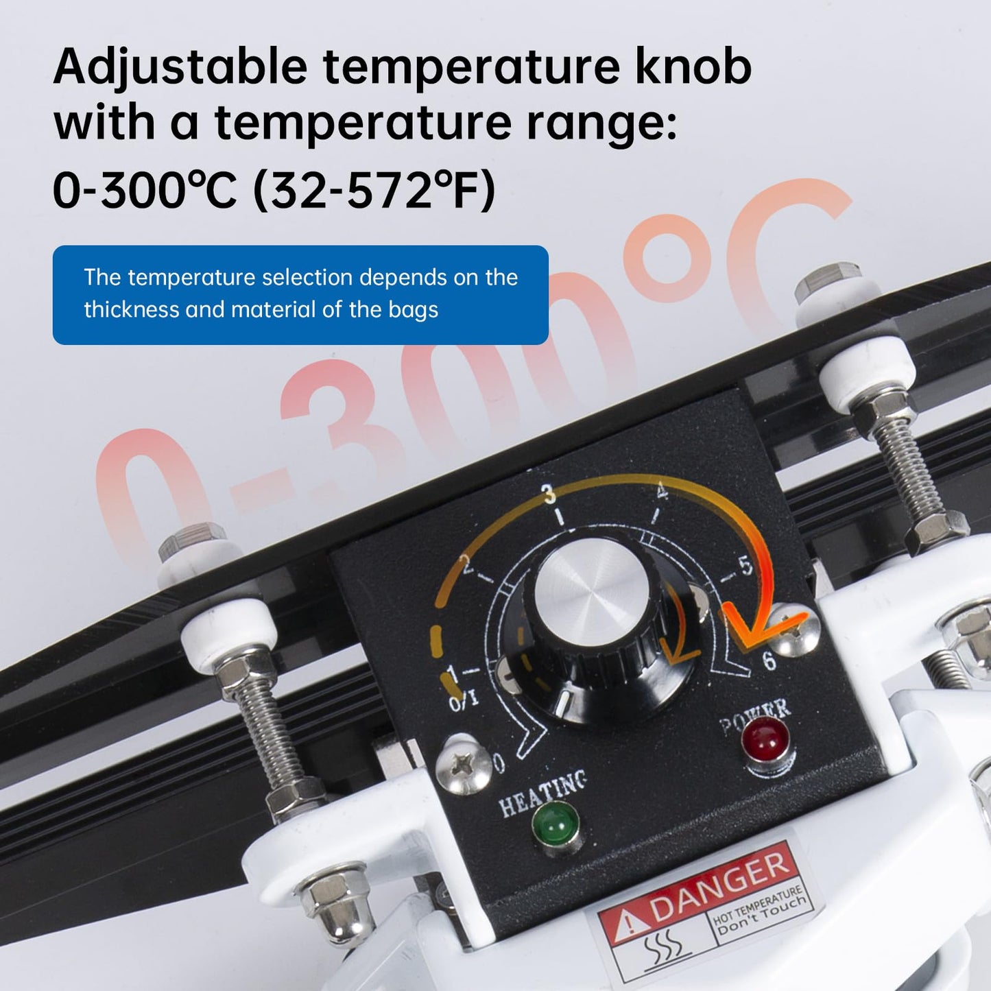 R-PACK Portable Handheld Heat Sealer Machine, FKR-300 12-Inch | For Foil, Kraft, and Mylar Packaging