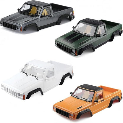 RC Car Hard Body Shell Kit313mm Wheelbase Cherokee Body Car Shell for 1/10 RC Crawler Axial SCX10 &amp SCX10 II 90046 90047 TRX4 Kit (White Pickup A)