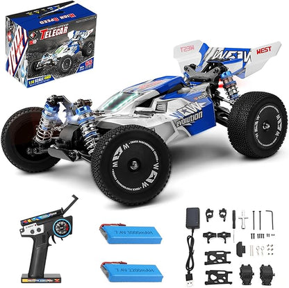WLtoys 144011 1/14 4WD RC Cars for Adults Max 43 MPH Off-Road Fast RC CarsUpgraded Hardware(144001V2) Multifunctional Lighting DesignSuitable for Outdoor Activity and Gifts