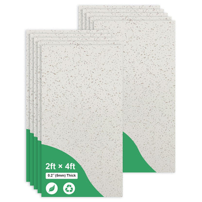 Gigrwiin 2ft x 4ft Printed Pro Ceiling Tiles - PVC Ceiling Panel 24 x 48in – Waterproof, Washable and Fire-Rated - High-Grade PVC to Prevent Breakage-Cover 80 Sq. Ft-Package of 10 Tiles