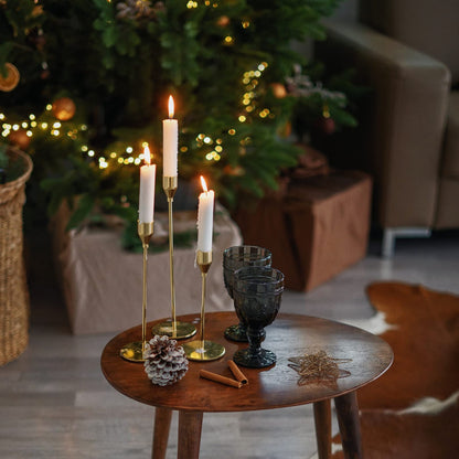 Gold Candle Holders 6Pcs/ 2 Set - Elegant Metal Candlestick Holders for 3/4 InchTaper & LED Candles, Weddings, Parties, Home Decor - Decorative Centerpieces for Table, Mantle, Fireplace