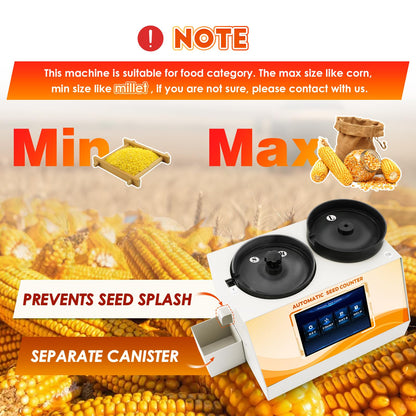 CGOLDENWALL 3Plates Automatic Multi-functions Touchscreen Seeds Counter Machine With Data Storage, Adjustable Speed/Brightness, High Precision Counting for Various Shapes Cereals Seeds Grain