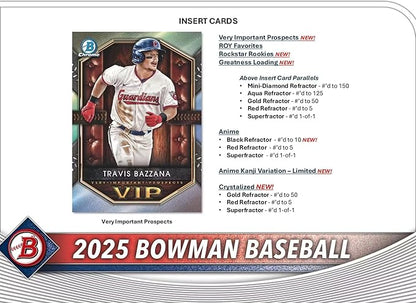 2025 Bowman Baseball Trading Card Blaster Box