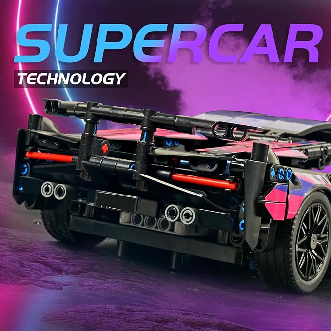 STEM Building Car 1:14 Building Blocks and Construction Toy Collectible Super Technical Lambo Cars Gifts for 8-16 Year Old Boys and Adults (1314 pcs)