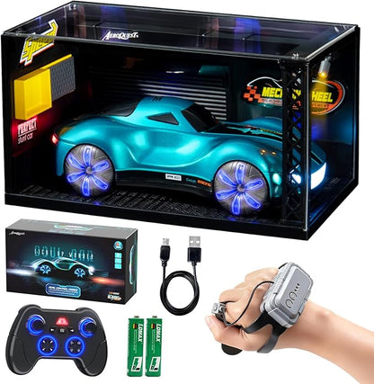 Gesture Sensing Remote Control Car with Display Dust Cover GarageUSB-C Rechargeable Drift RC Stunt Cars with LED Light|Spray|Sound2.4GHz Toy for Kids Christmas|Birthday Gifts for Boys Girls