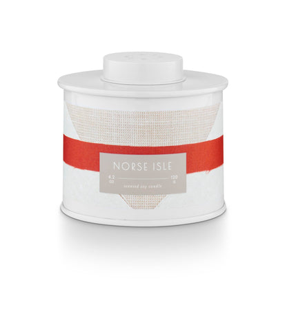 Illume Norse Isle Marine Tin Candle, 4.2 oz, White