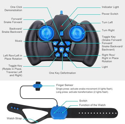 RC Cars Gesture Sensing Stunt Car Toys for Boys Girls 6-12 Year Old 2.4Ghz 4WD Hand Remote Control Toy 360° Rotate Transform Off-Road Drift with Lights Music Birthday Xmas Gifts for Kids