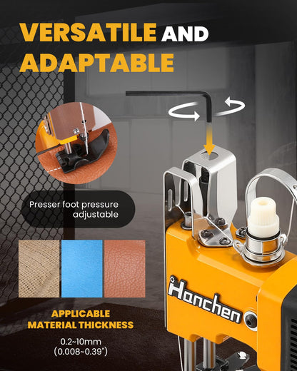 Hanchen Bag Sewing Machine High Speed Bag Sealing Machine Bag Closer Bag Closing Machine Bag Stitching Machine Industrial Sewing Machine Bag Stitcher for Sack Woven Kraft Paper Bag Sealing CE
