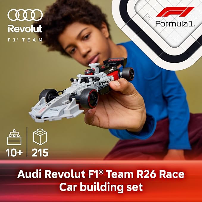 LEGO Speed Champions Audi Revolut F1 Team R26 Race Car Toy - Building Sets for Boys &amp Girls Ages 10+ - F1 Car Kit for Display or Play - Gift for Birthdays - 77259