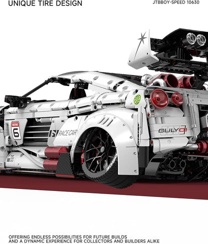 JTBBOY 1:8 Scale Race Car Building Set for Adults Model Kit for Adults to Build Collectible Car Building Kits Supercar with Authentic FeaturesDisplay Model for Home or Office(3939PCS)