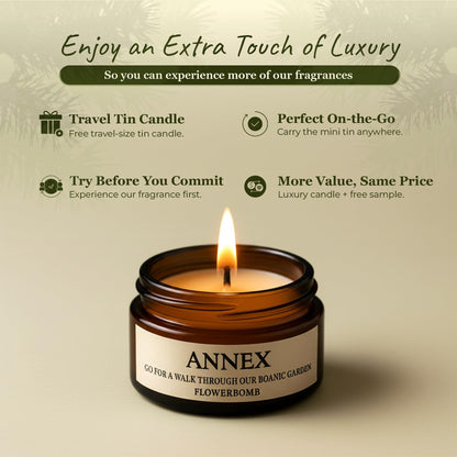 Annex Lily of the Valley & Jasmine Luxury Scented Candle - 8oz Handmade Ceramic Jar Candle - 50hr Clean Burn, 100% Non-Toxic Soy Wax, Home Fragrance, Aesthetic Decor Gift for Men Women - White Floral
