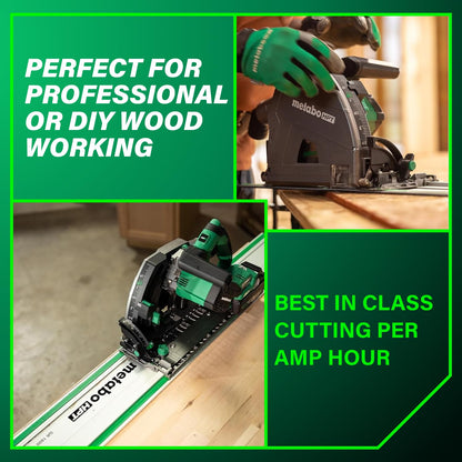 Metabo HPT 36V MultiVolt 6-1/2" Cordless Track Saw Kit, Adjustable Bevel -1 to 46°, Over 2-1/2" Cutting Depth, Lightweight Design, Includes 4.0Ah Metabo Battery and Rapid Charger, C3606DPA