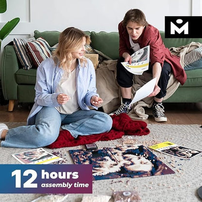 Color S Custom Photo Mosaic Building Set | DIY Craft Kit for Brick Wall Art Creation from Any Photo | Personalized Gift | Framed Building Blocks Portrait | Pixel Art Building Kit 20x20 in