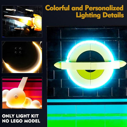 VONADO Light Kit Compatible with Lego Tales of The Space Age DIY Lighting Compatible with Lego 21340 Building Set (No Model) Lights Compatible with Lego Space 3D Postcards for Astronomy Lovers