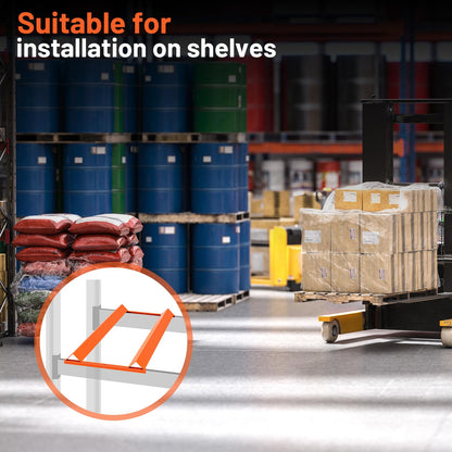 Zonon Pallet Rack Drum Cradle, 43 x 20-3/4 Inch Steel Cradle for 30 and 55 Gallon Drums, Fits 42 Inch Standard Pallet Industrial Storage Racks, Orange