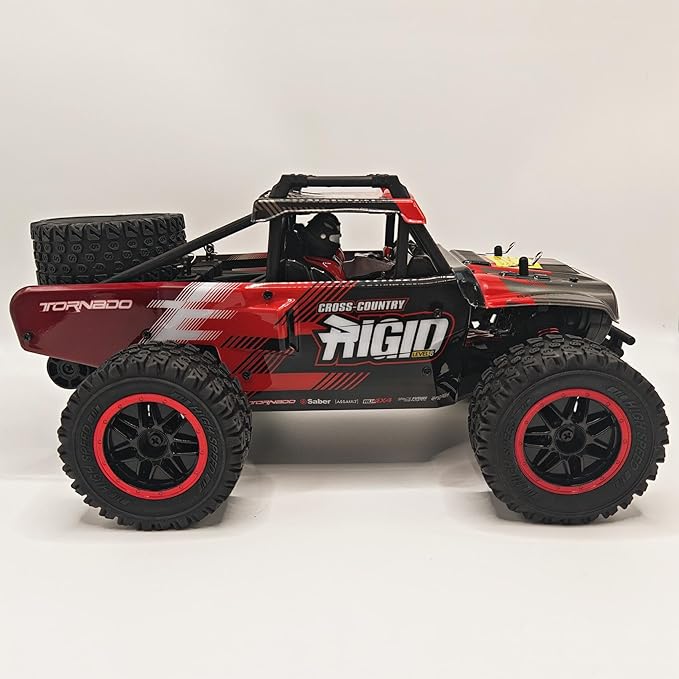 1/14 RC Car Off Road RC Truck 4x4 Remote Control Car Hobby Buggy All Terrain High Speed 30+MPH 4WD with 390 Brushed Motor Proportional Throttle Steering Metal Chassis Ball Bearing Adult