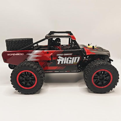 1/14 RC Car Off Road RC Truck 4x4 Remote Control Car Hobby Buggy All Terrain High Speed 30+MPH 4WD with 390 Brushed Motor Proportional Throttle Steering Metal Chassis Ball Bearing Adult