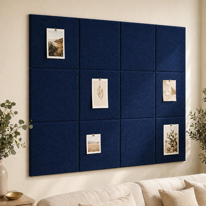Baysola Felt Bulletin Board Panels 36 x 24 Inch Self Adhesive Wall Tiles Cork Board Alternative for Office Classroom Photos Notes 6 Pack