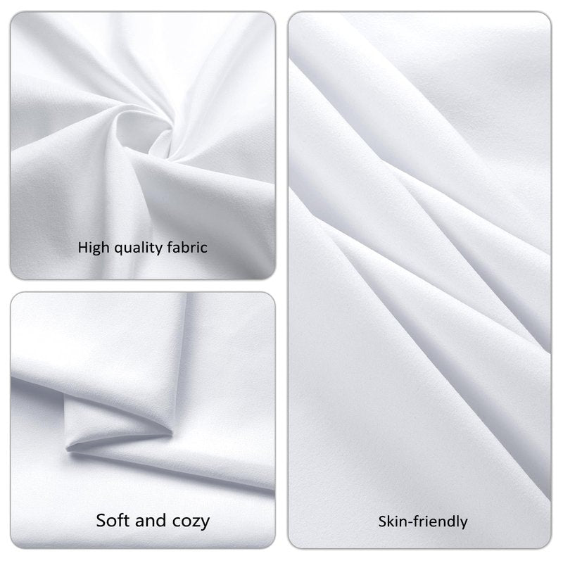 pepmily 8 Pack White Table Cloth 60x102 Inch Rectangle Tablecloths for 6 Foot Rectangle Tables, Wrinkle Resistant Washable Polyester Fabric Rectangular Table Cover for Dining Banquet Wedding Party