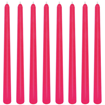 8 Pack 10 Inch Hot-Pink Smooth Taper Candle Set, 7/8 Inch Unscented Driples Candlesticks for Home Decoration, 6-7 Hours Burn