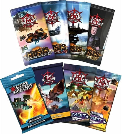 Wise Wizard Games Star Realms Complete Bundle: Core Game Colony Wars Frontiers United Command Decks High Alert Crisis Gambit Cosmic Gambit Scenarios Promo Pack 1 and Universal Storage Box