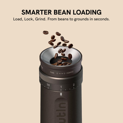 OutIn Mino with Fino, Portable Electric Espresso Machine with Portable Electric Coffee Grinder (Green & White)