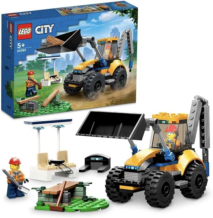 Lego 60385 City Great Vehicles Excavator Building Set with Mini Figures and Accessories Gift Idea Building Kit for Children Over 5 Years