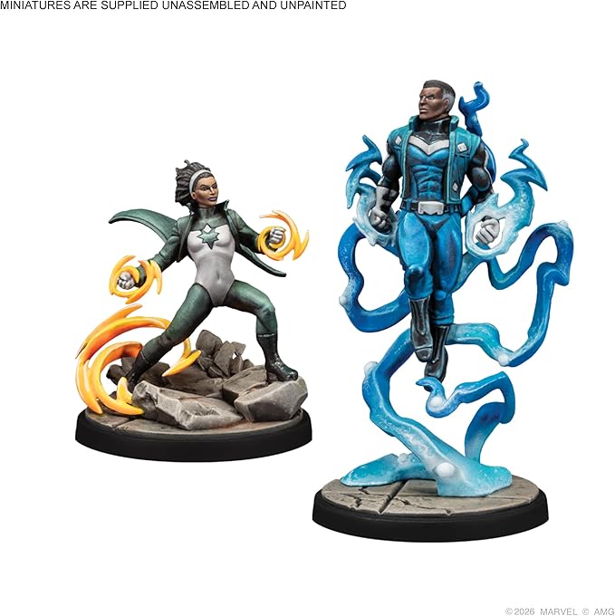 Asmodee Marvel: Crisis Protocol Blue Marvel &amp Spectrum Character Pack - Features The Mighty Avengers Affiliation &amp Leadership Ability Tabletop Superhero Game Ages 14+ 2 Players 90 Minute P