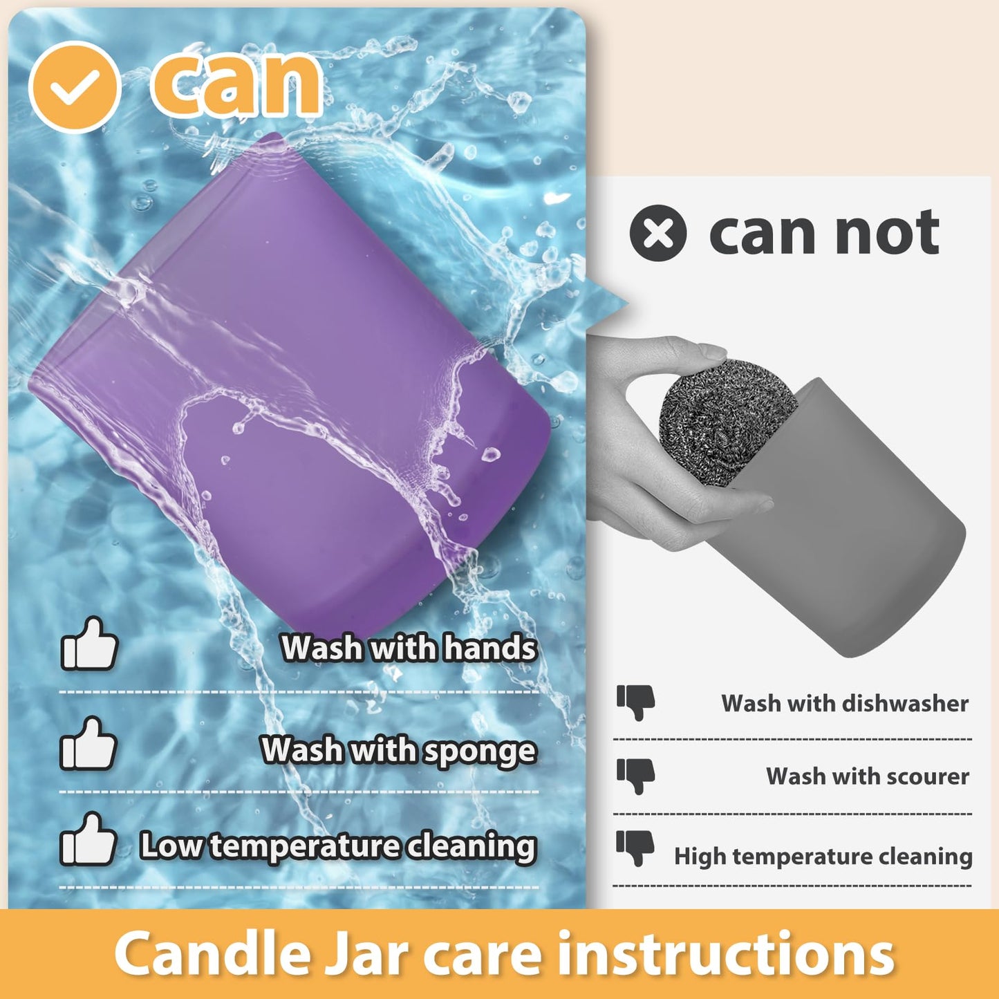 SHOWIN 10 OZ Thick Candle Jars for Making Candles 15 Pcs, Empty Jars with Wood Lids for Candle Making, Sample Container, Frosted Purple