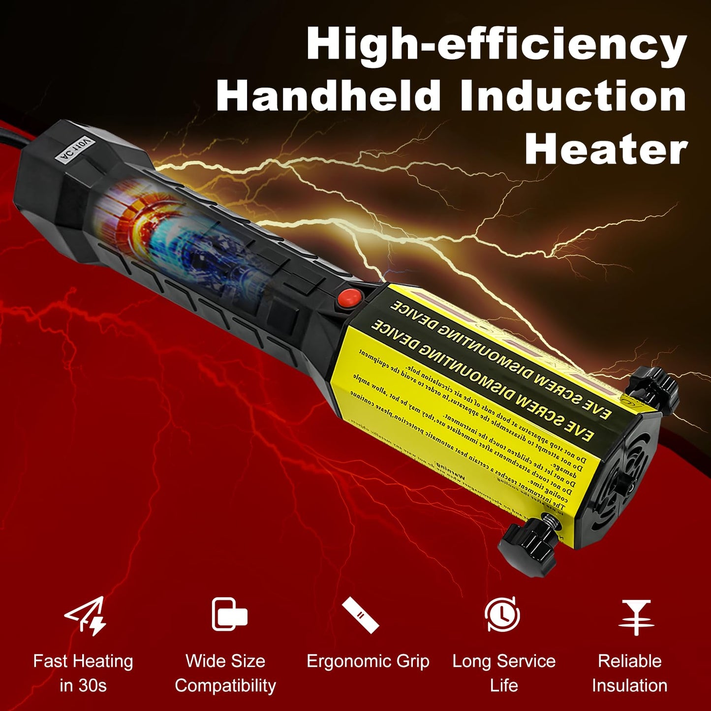 SOCROTO Induction Heater,1200W 110V Induction Heater Bolt Removal,Handheld Heat Induction Tool with 3 Coils, Magnetic Induction Heater for Removing Rusty Screws