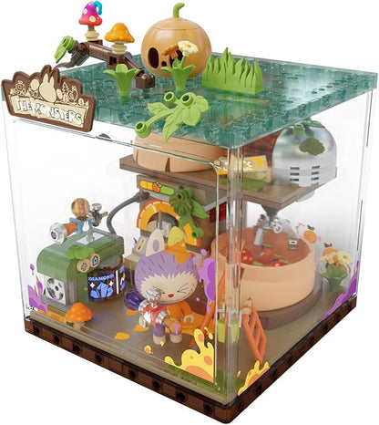 The Monsters Forest Secret Base Series Blocks-Jam Graffiti Labubu Building Toy Set Interactive Building Toy for Kids Boys and Girls