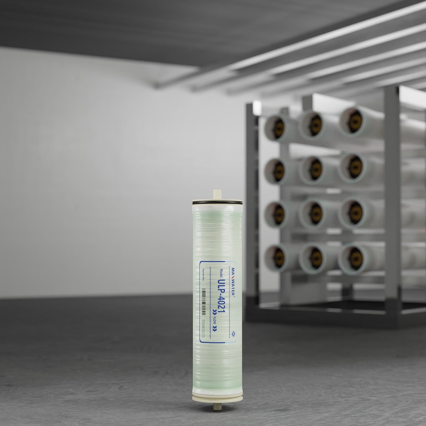 Max Water ULP-4021 Reverse Osmosis 4" x 21" RO Membrane, 950 GPD | For Water Purification Desalination Commercial, Industrial, Agricultural | Compatible with Dow Filmtec TW30-4021
