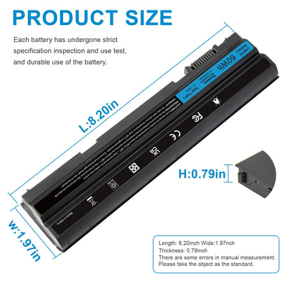 T54FJ M5Y0X 8858X Laptop Battery for Dell Latitude E6420 E6520 E6530 E5420 E5520 E5430 E5530 Inspiron 17r-7720 17r-se-7720 17r-5720 15r-5520 15r-7520 P/N: T54F3 P8TC7 P9TJ0 R48V X57F1 M421R M521R