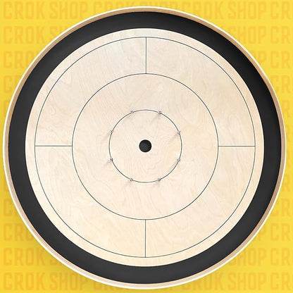 Tournament Crokinole Board – 26 Regulation Size | Solid Wood Fast Surface | Professional Game Set w/Discs &amp Carry Bag | Approved by National Crokinole Association Standards - Black