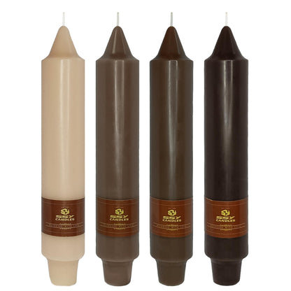 Autumn Candle Dinner Candle Unscented 4 PCS Gradient Coffee Candles Sticks 7 inch Tapered Candles Sticks for Home Holiday Wedding Party Decoration