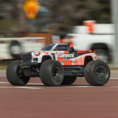 ARRMA RC Truck 1/10 Granite 4X4 RTR Brushed Monster Truck Orange RTR (Battery and Charger Not Included) ARA4202V4T3