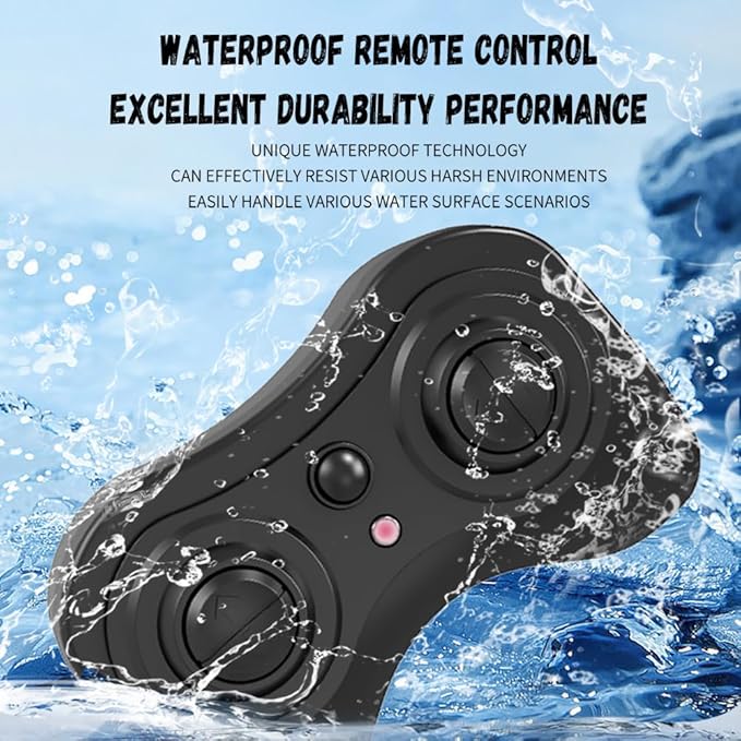 Waterproof RC Monster Truck Amphibious Remote Control Trucks 13In Big Off Road RC Cars for Kids 4WD 360° Rotation Two Rechargeable Batteries Gifts for Boys Girls Age 4-12 Pool Toys (Blue)