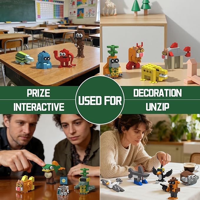 Italian Brain Rot Unique Cartoon Characters Building Blocks 17 in 1 Educational &amp Entertaining Gift Idea for Kids Teens &amp Adults