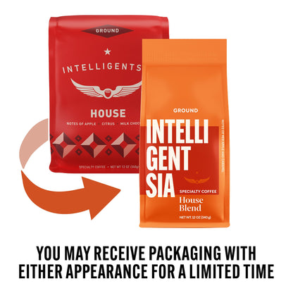 Intelligentsia Coffee, Light Roast Ground Coffee - House Blend 12 Ounce Bag