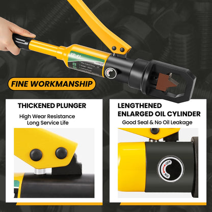 Huanyu Hydraulic Nut Splitter Tool Heavy Duty Nut Separator Portable Cracker Force 10T Cutting Range M27-M34 M34-M41 for Removing Rusty Broken Damaged with Storage Box YP-41