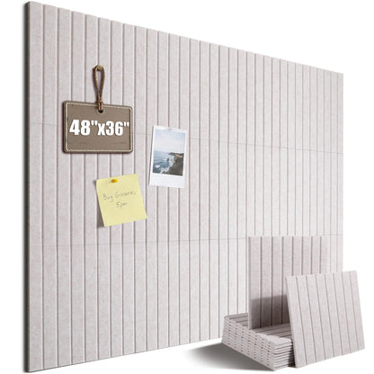 TravLand Large Felt Bulletin Board 48" x 36" Cork Board Alternative-12 Pack with Safe Removable Adhesive Tabs, Cork Boards for Walls Cork Board for Home Office Classroom Pin Board