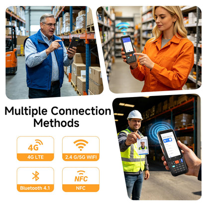 Arrvel Android Barcode Scanner F1, Android 15 Handheld PDA w/Zebra SE4710 Engine, 4 inch Touchscreen Industrial Mobile Computer, IP67 Data Terminal Inventory Scanner for Warehouse Retail Logistics