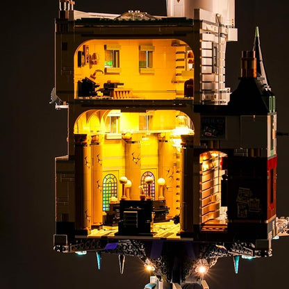 Upgraded Led Light Kit for Lego Gringotts Wizard Bank Horcrux War Building Set Compatible with Lego 76417(Model Not Included)