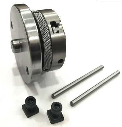 Buyohlic 4"/ 100 mm Regular Rotary Milling Table With Small Chucks with 65 mm 3 Jaws Self Centering Chuck