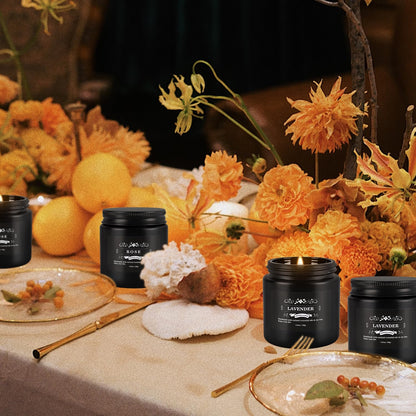 YOROXRG Scented Candles Gifts Set 12 Pack Soy Wax Travel Tin Jar Candles for Home 3.05 OZ for Mom for Christmas, Birthday, Thanksgiving, Mother's Day,Father'Day(Black)