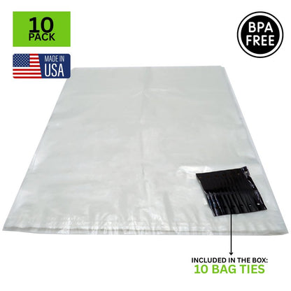 Buddy Bags Co Oven Bags for Roasting | Turkey Size (19" x 24.5") | 10-Pack Heavy-Duty, Oven-Safe Turkey Bags | BPA-Free, Heat-Resistant, Made in USA