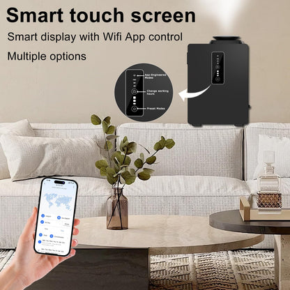 2026 Upgraded 6000 Sq.Ft HVAC Scent Diffuser Machine Kit, Includes 2 Premium Oils, Wi-Fi Control, 1000ML Waterless Cold Air Aromatherapy Essential Oil Hotel Scent Fragrance Diffuser for Large Room