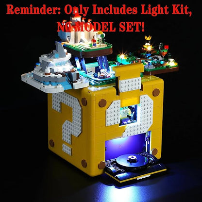LED Light Set Compatible with Lego 71395 Super Mario 64 Question Mark Block Super Mario Building Blocks Model - Model Set NOT Included